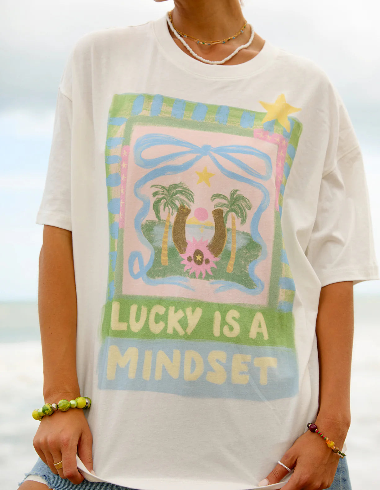 Lucky Star Tee White