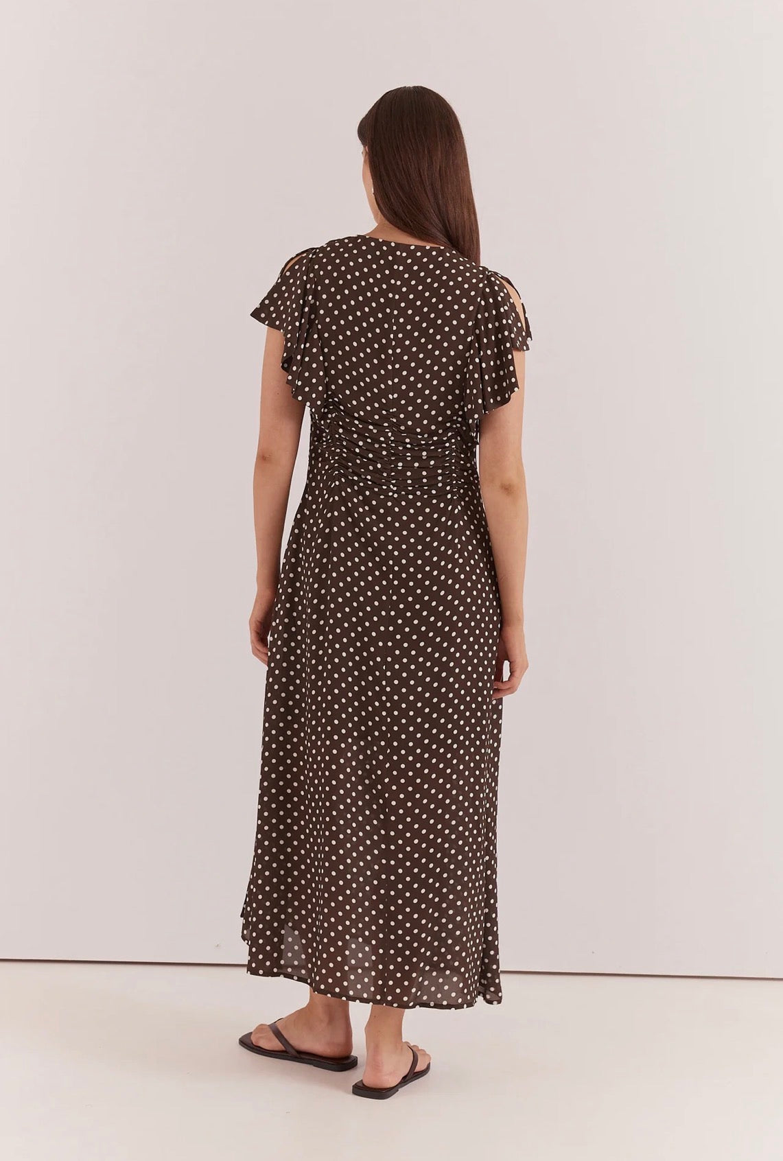 Elba Ruched Waist Dress - Polka Dot