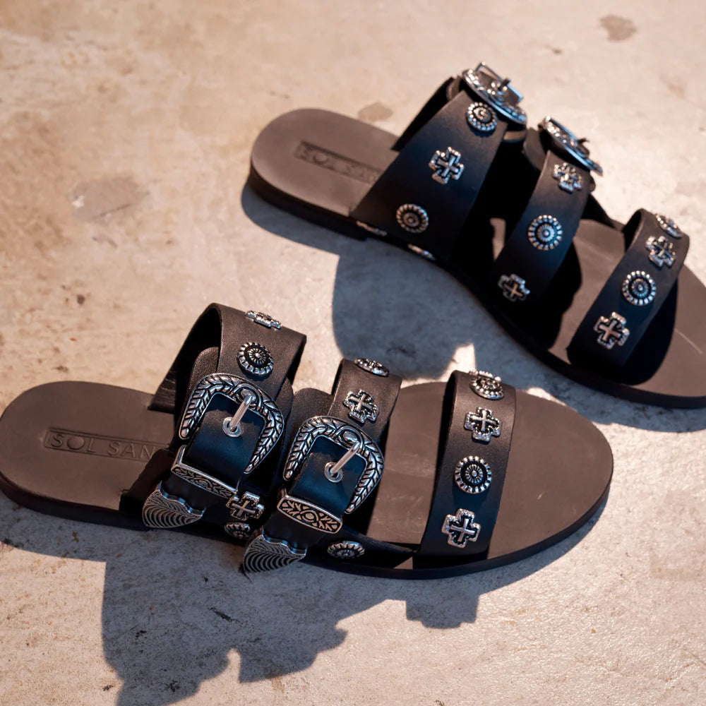 EASTWOOD SLIDE - BLACK/SILVER