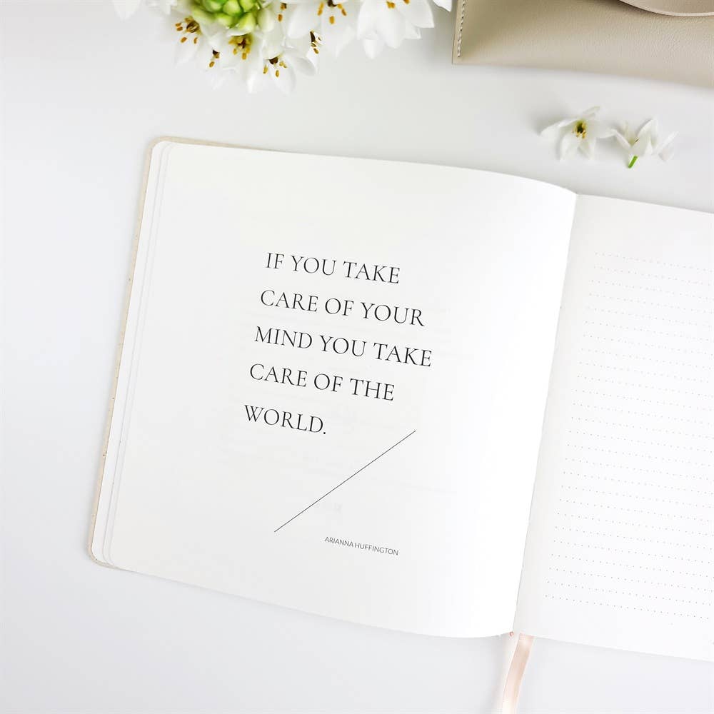 Meet Yourself Journal - Cream Marle - Self-Awareness