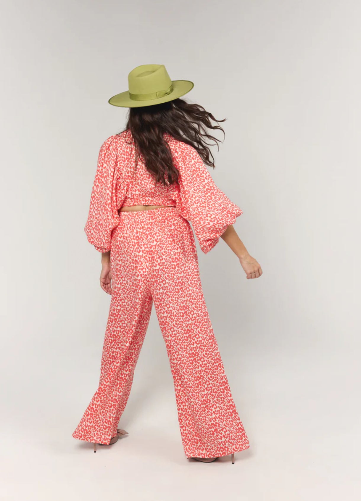 Juno Pant Coral Oat Leopard