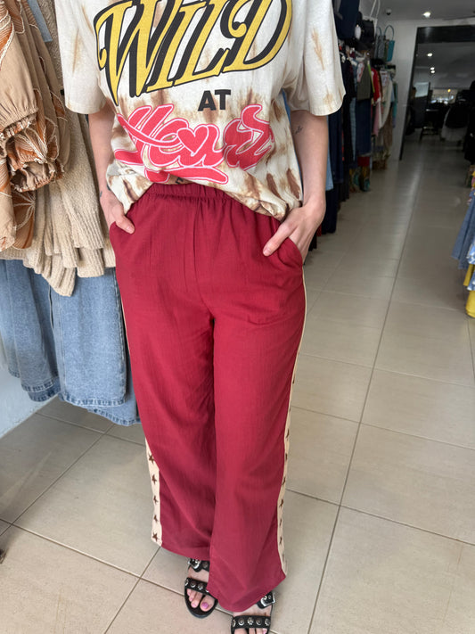Wine Hearts Racer Pants