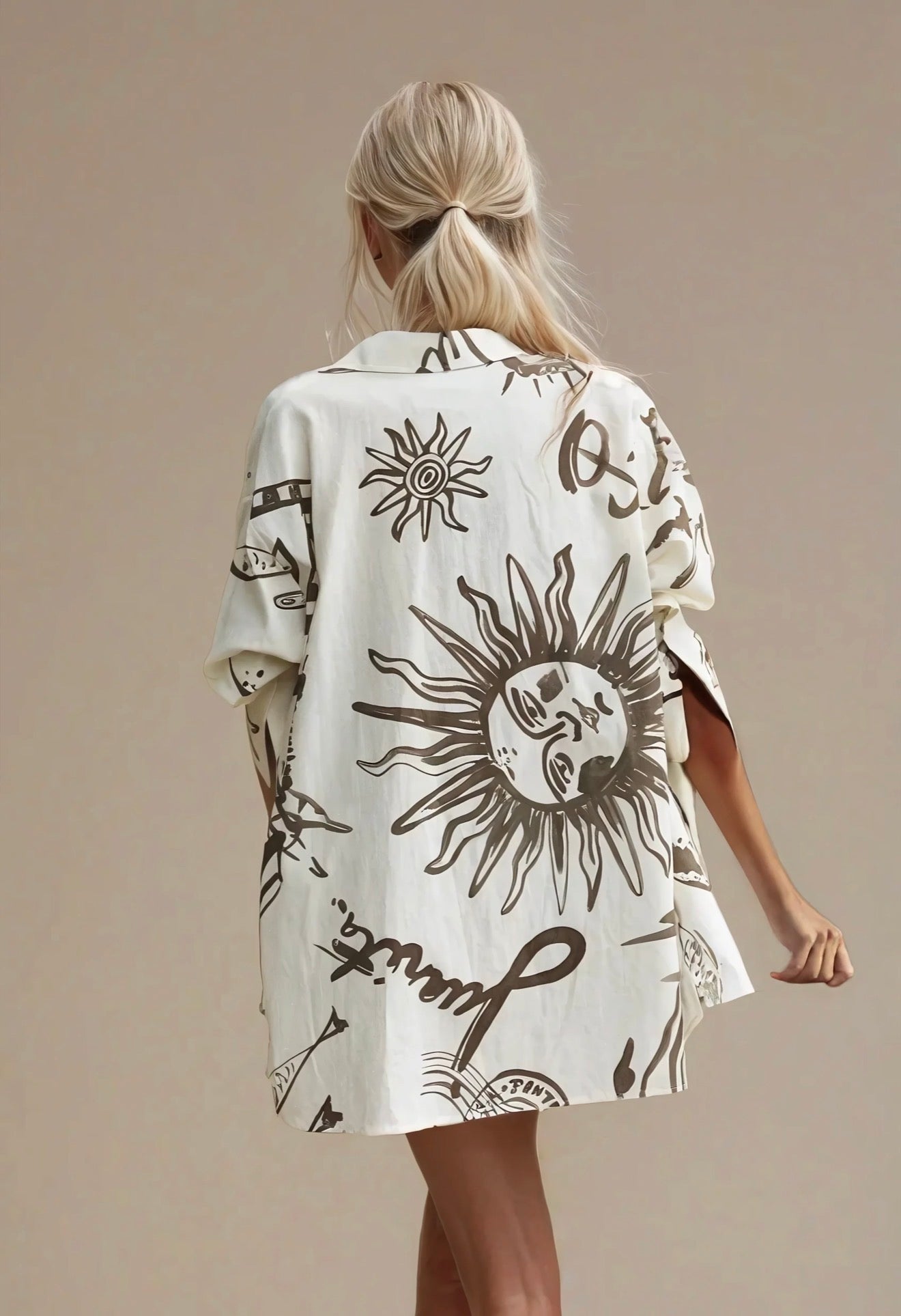 Nacida shirt Juanita print cream