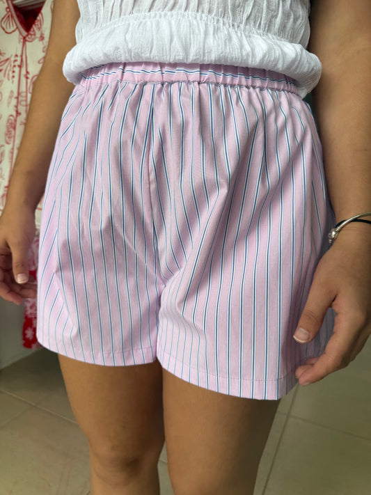 Elle Pink Stripe Short