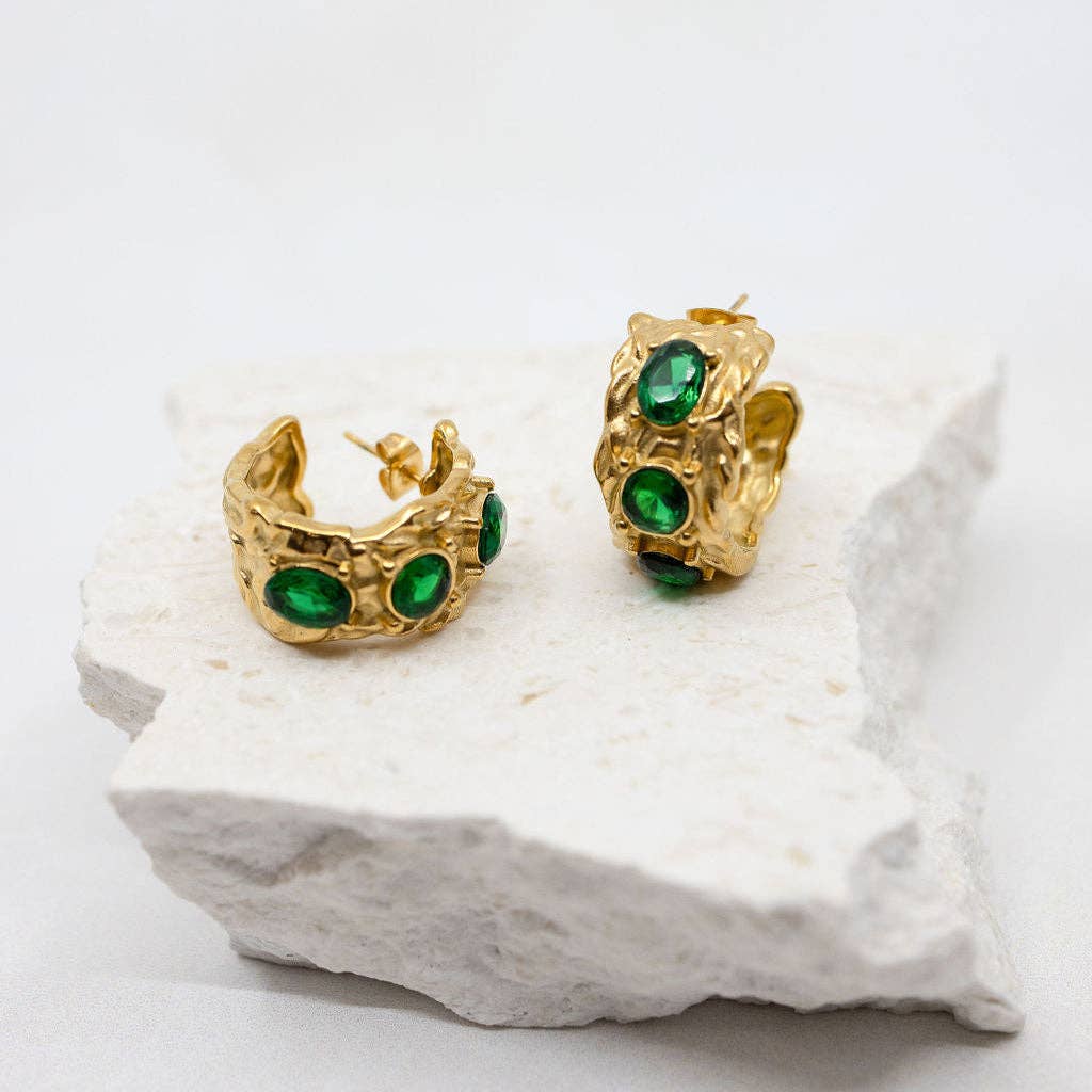 El Tesoro Earrings: Green