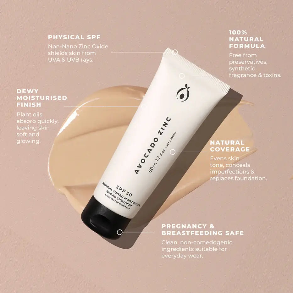 SPF 50 Natural Tinted Moisturiser: Light-Medium