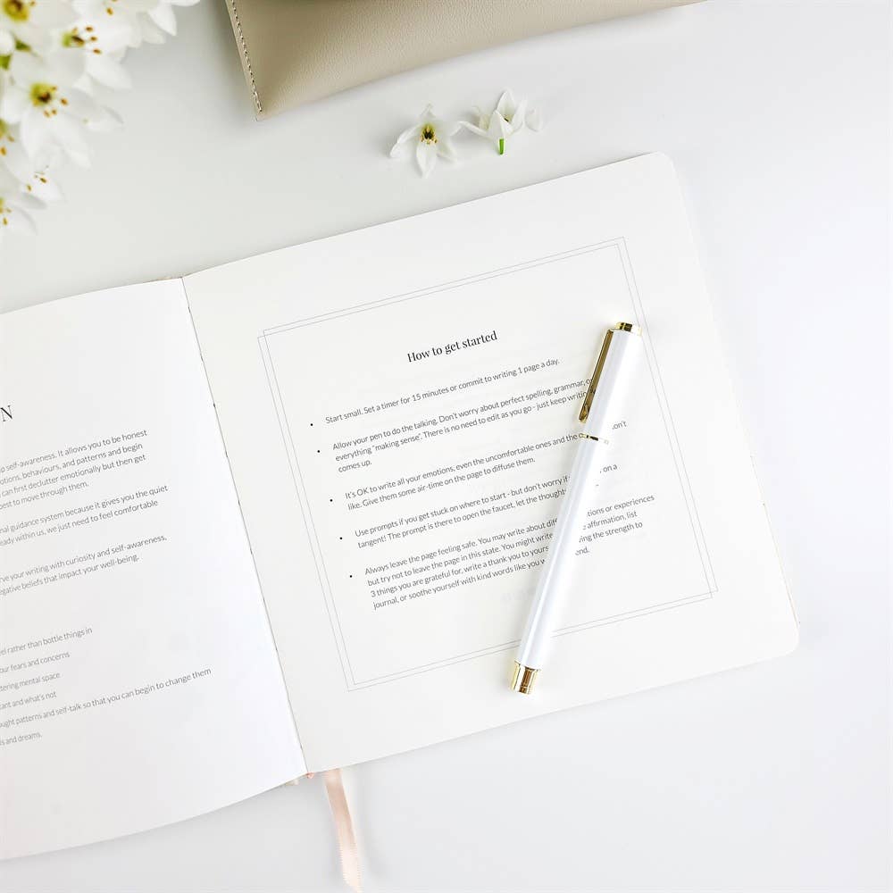 Meet Yourself Journal - Cream Marle - Self-Awareness