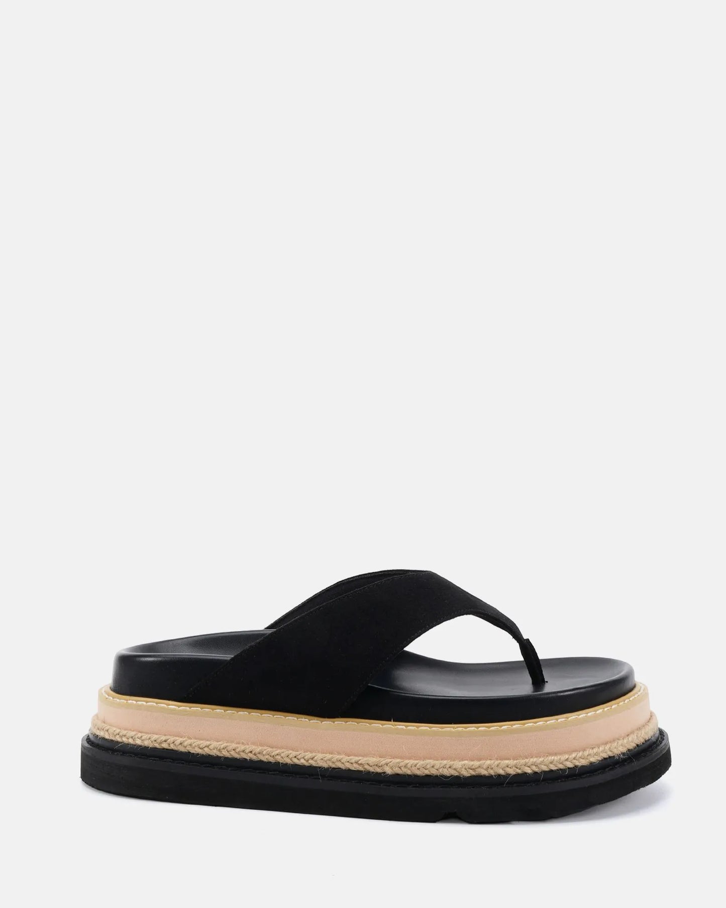 SPOIL BLACK SUEDE FLATFORM