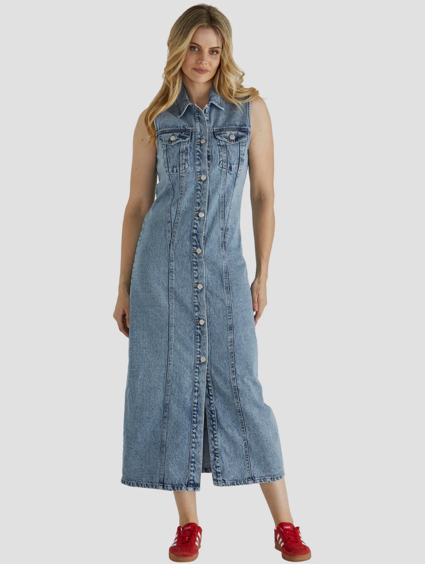 JORDON DRESS - ACID WASH