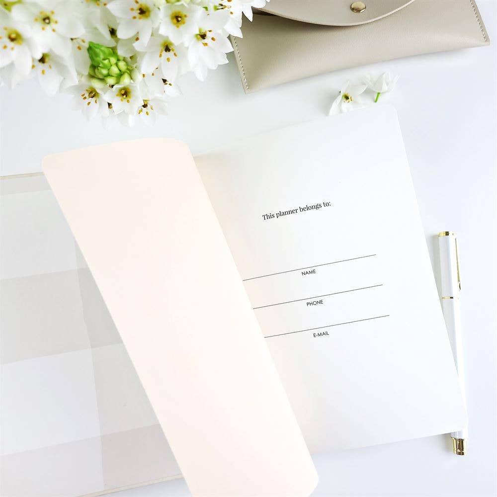 Day Organiser - White Marle - Prioritise What Matter (Daily)