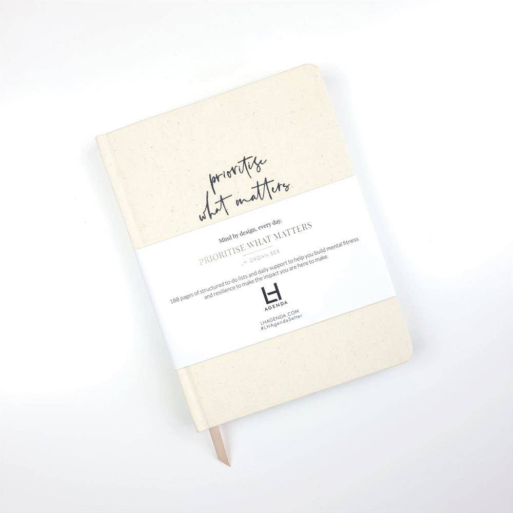 Day Organiser - White Marle - Prioritise What Matter (Daily)