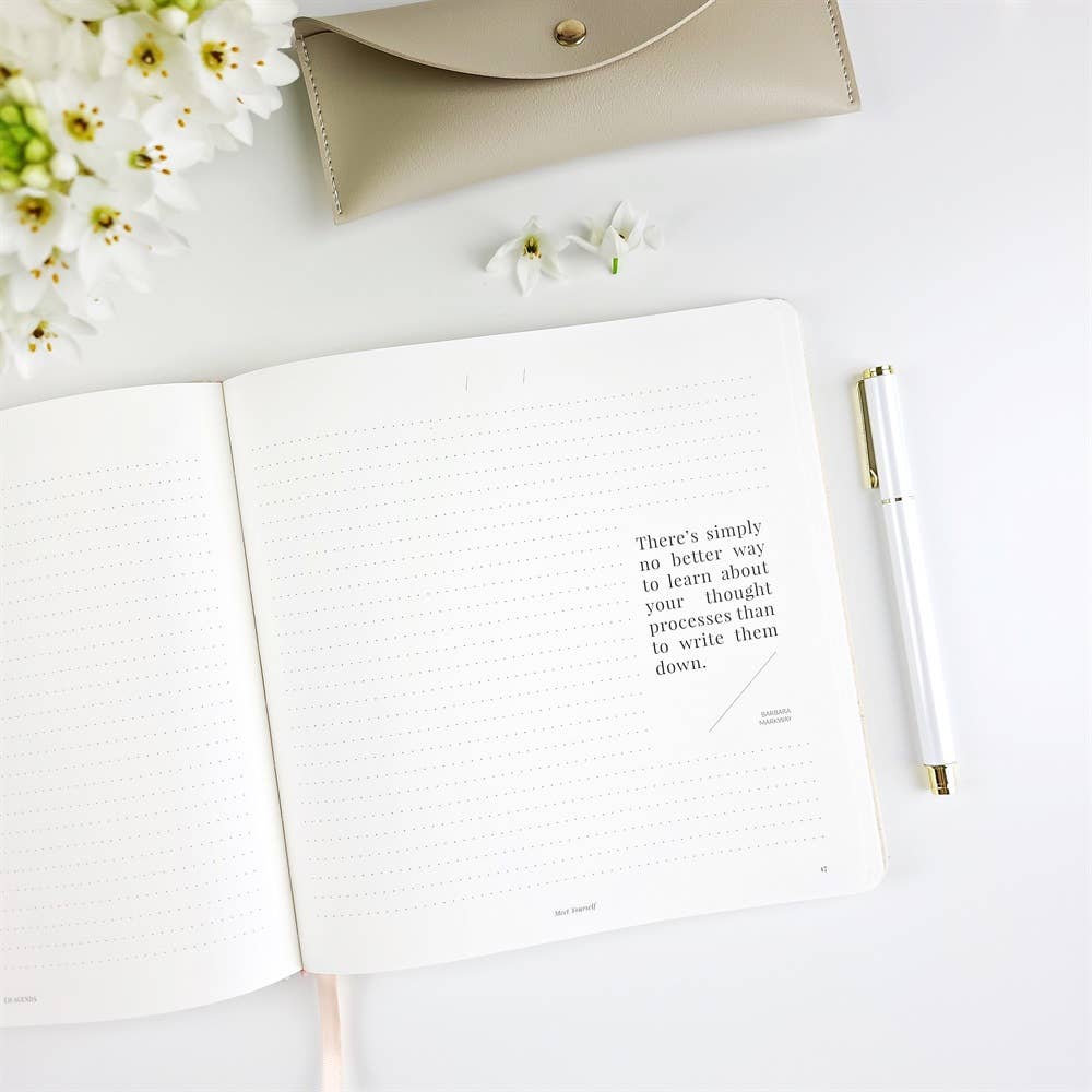 Meet Yourself Journal - Cream Marle - Self-Awareness
