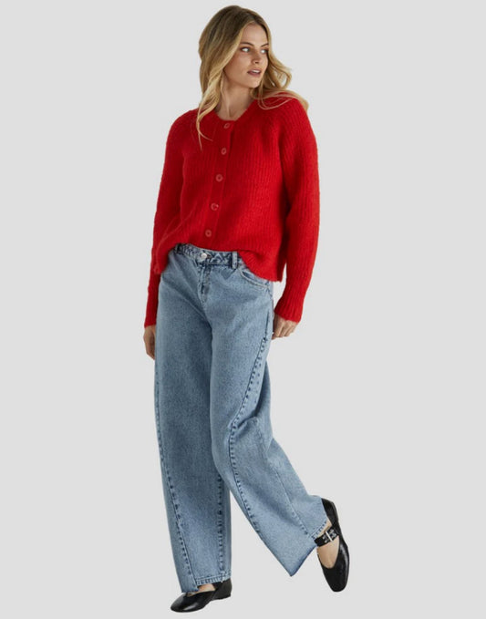 ROMEE CARDI - POPPY RED