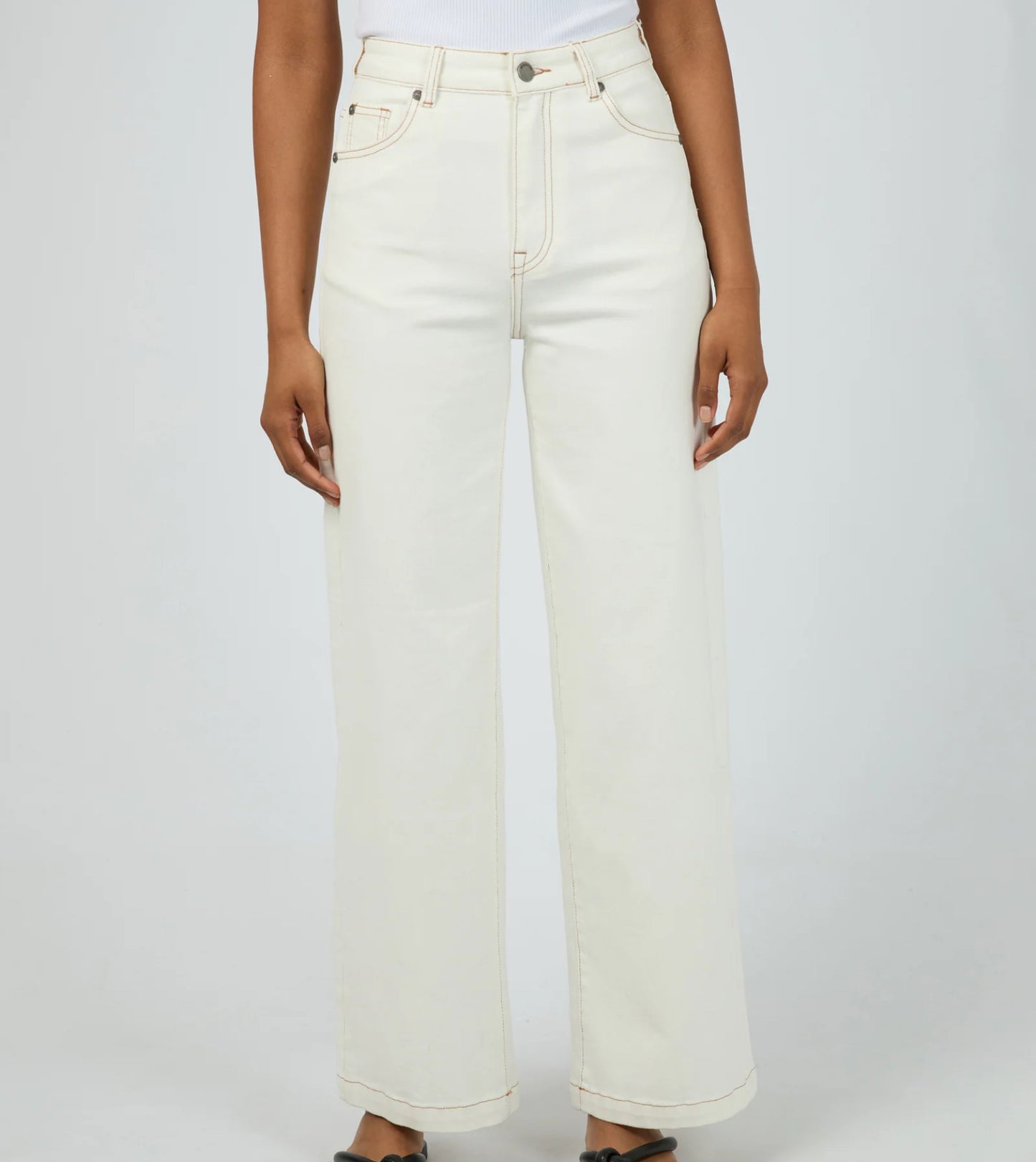 JACQUI WIDE LEG VINTAGE WHITE