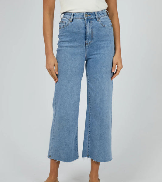 CHARLIE HIGH RISE WIDE LEG JEAN - HERITAGE DENIM