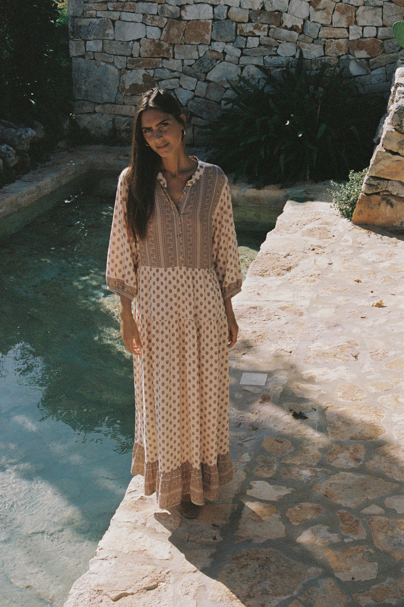 COTSWOLD DRESS - HIGHGROVE FOLK / BROWN PINK