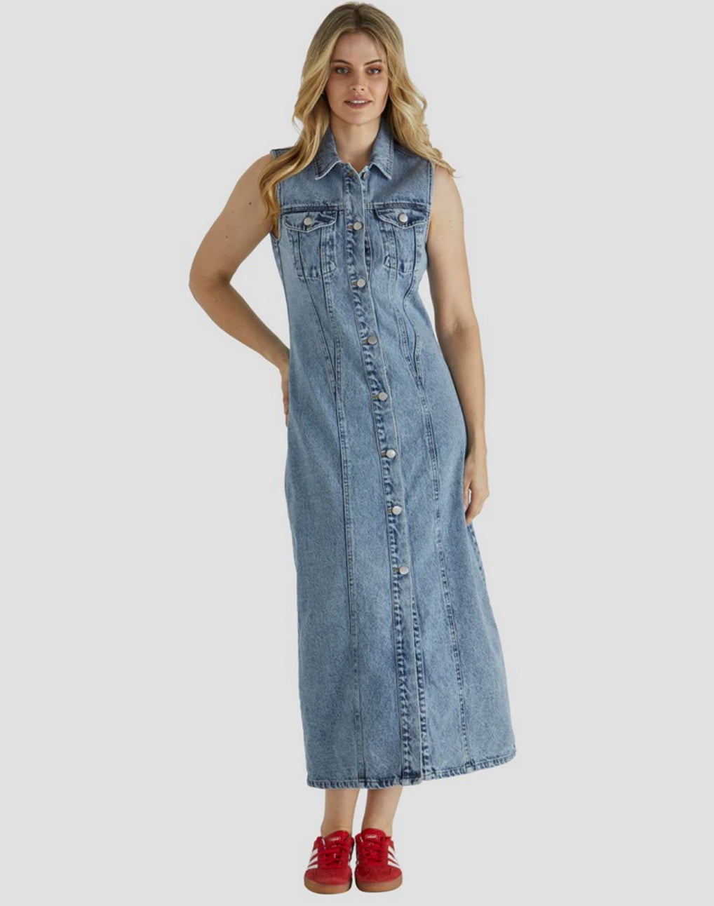 JORDON DRESS - ACID WASH