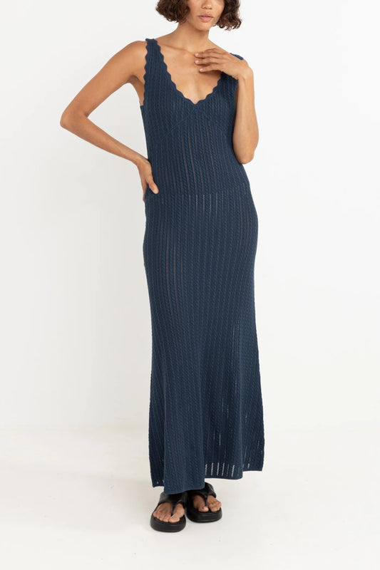 Scallop Knit Maxi Dress.