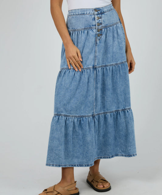 COCO DENIM MAXI SKIRT