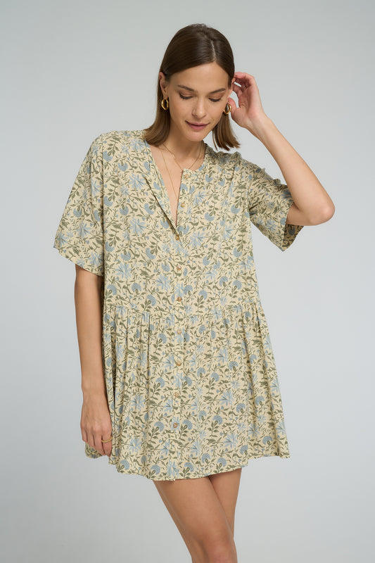 Laura Lee Mini Dress - Fleurs Des Champs