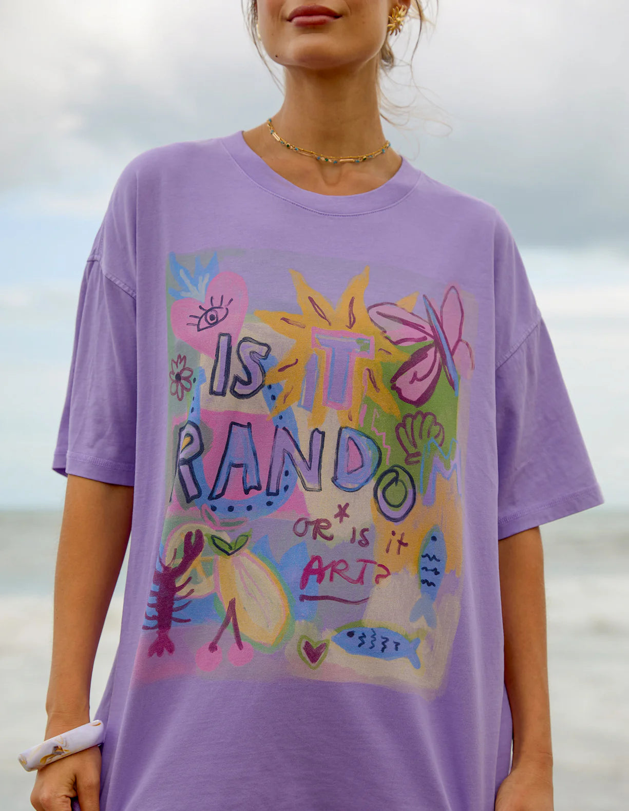 Random And Art Tee Lavender