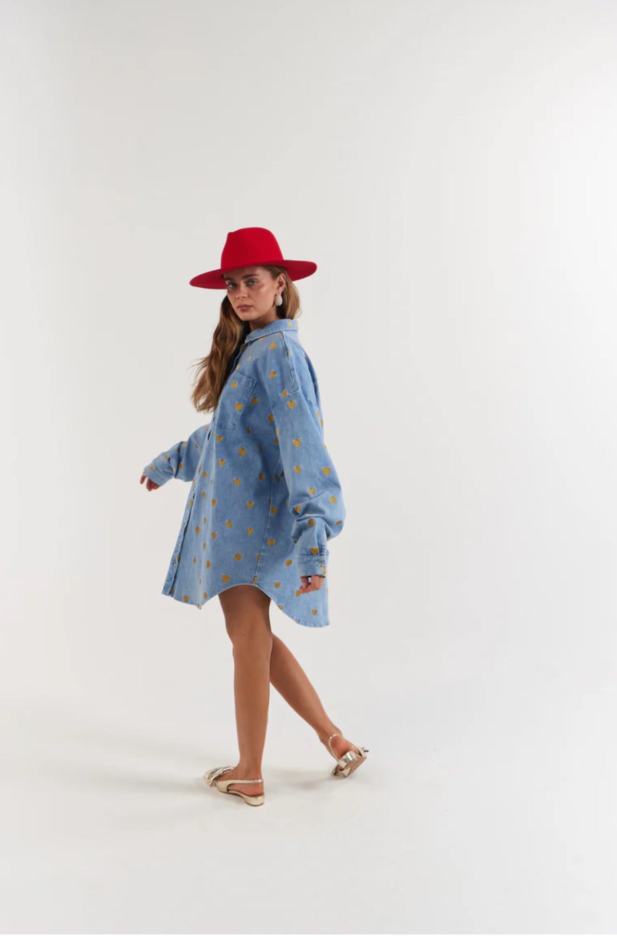 Clyde Shirt - Denim Hearts