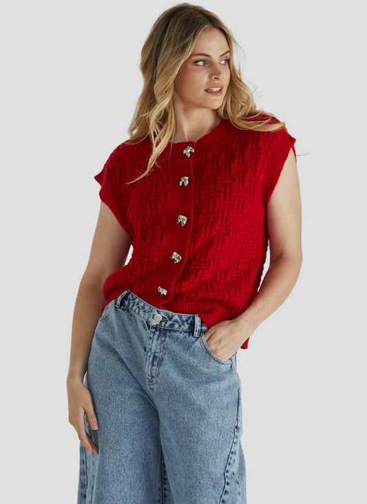 Zadie Vest - Poppy Red