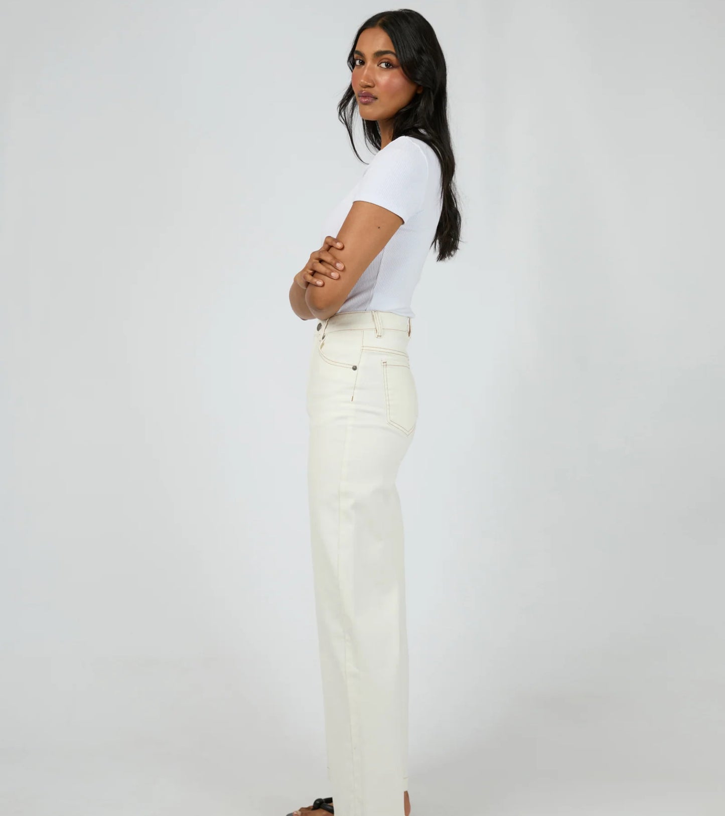JACQUI WIDE LEG VINTAGE WHITE