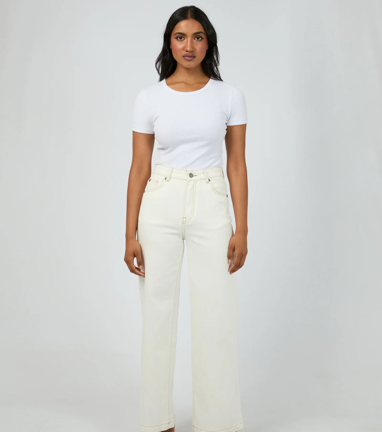 JACQUI WIDE LEG VINTAGE WHITE