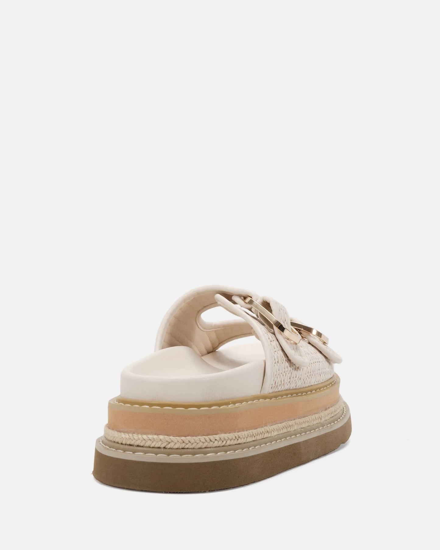 SARAIRA CREAM RAFFIA SANDALS