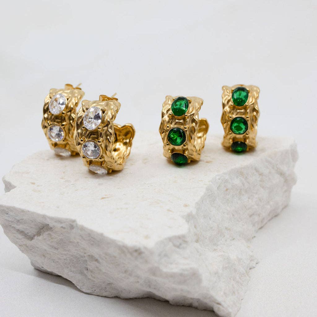 El Tesoro Earrings: Green