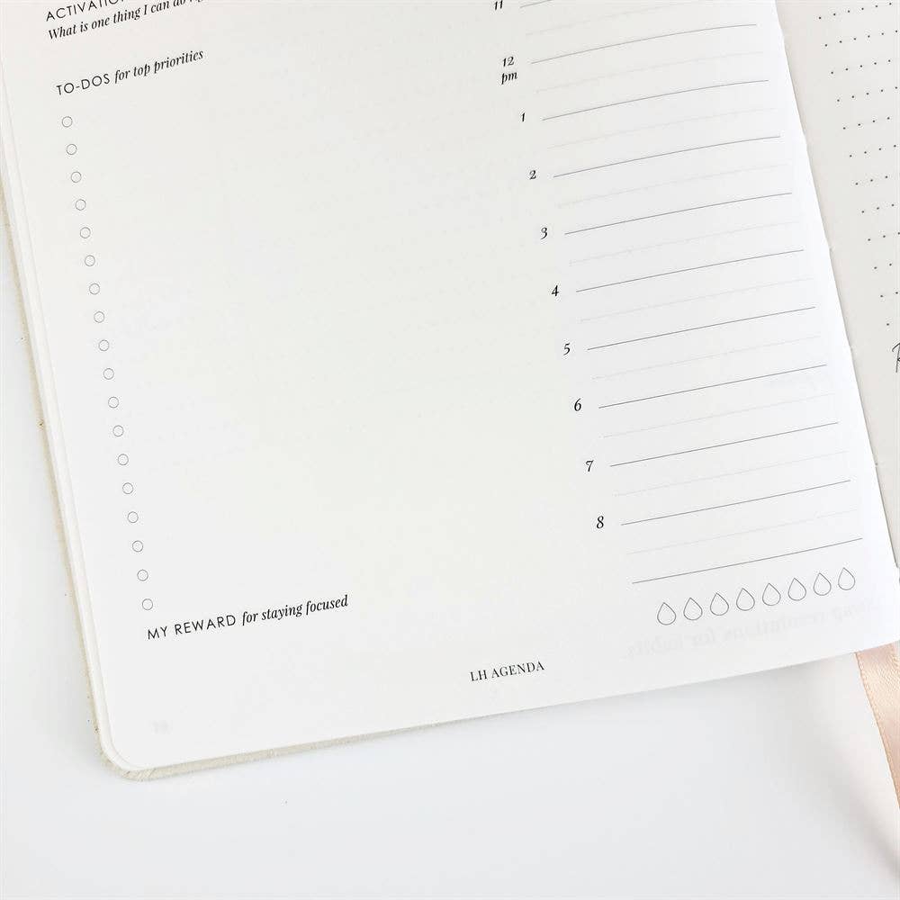Day Organiser - White Marle - Prioritise What Matter (Daily)