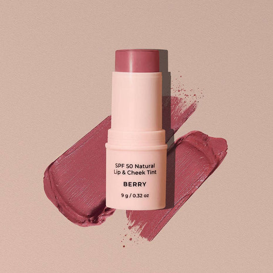 SPF 50 Natural Lip & Cheek Tint: Berry