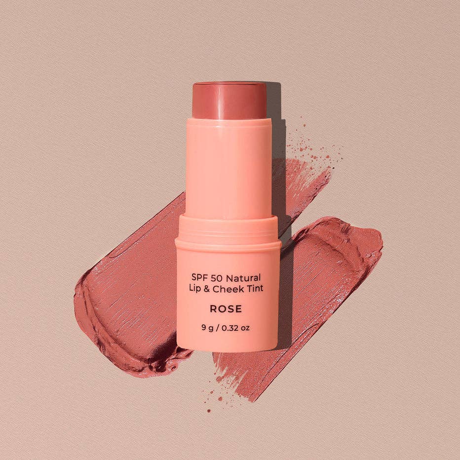 SPF 50 Natural Lip & Cheek Tint: Rose