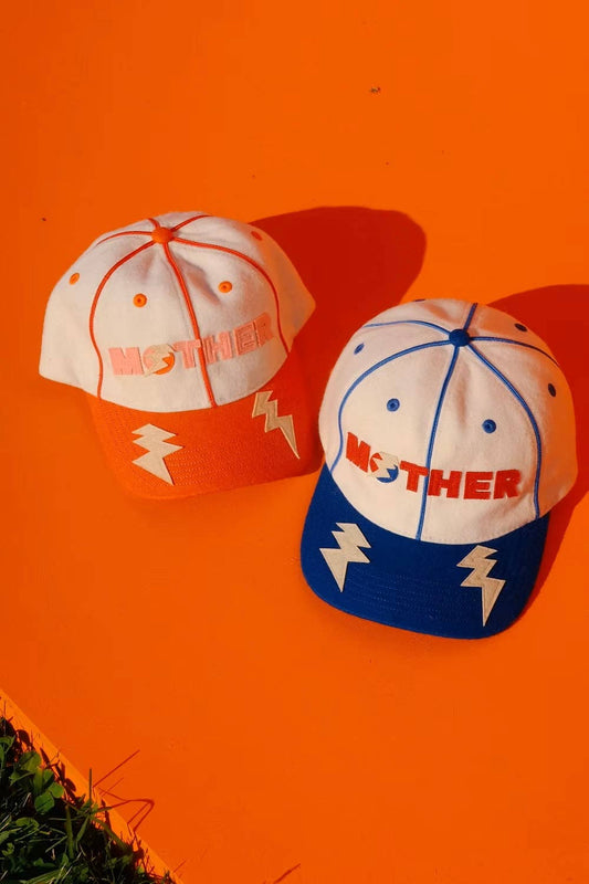 MOTHER Lightning Bolt Cap - Orange