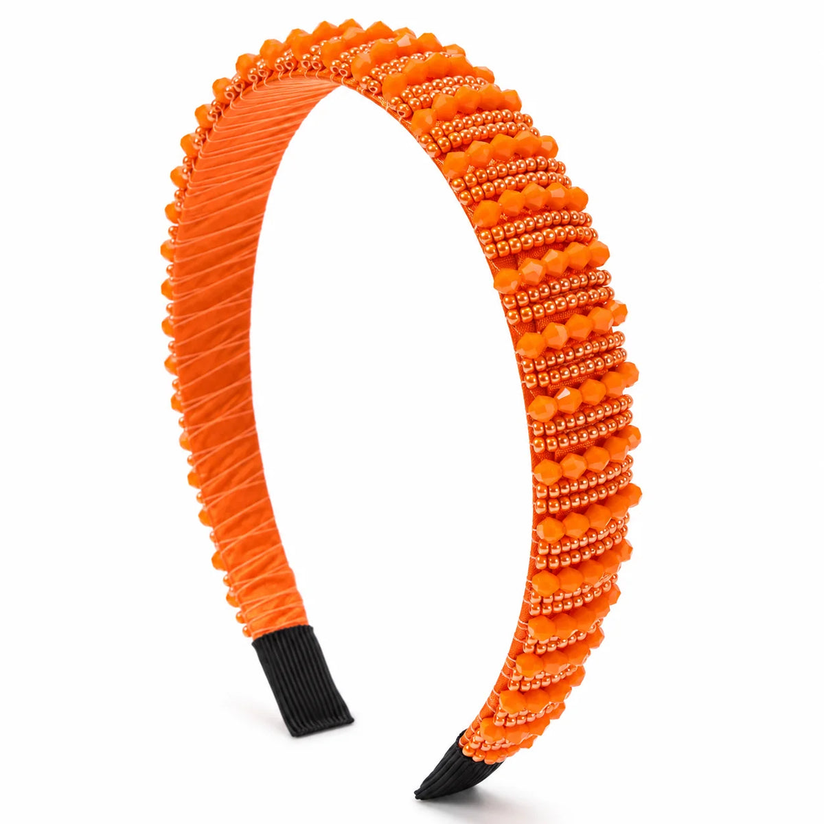 Nova Embellished Thin Crystal Headband - Orange
