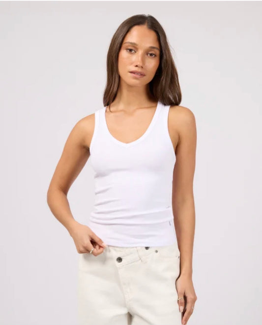LUXE RIB VEE TANK - white