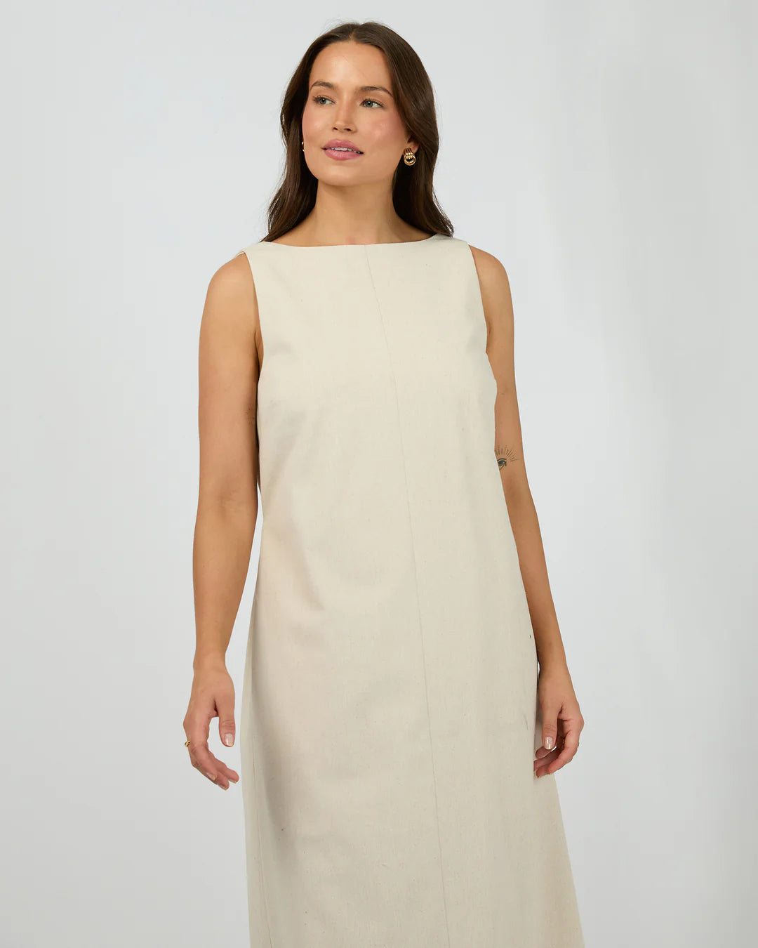 TALLOW TIE MAXI DRESS NATURAL