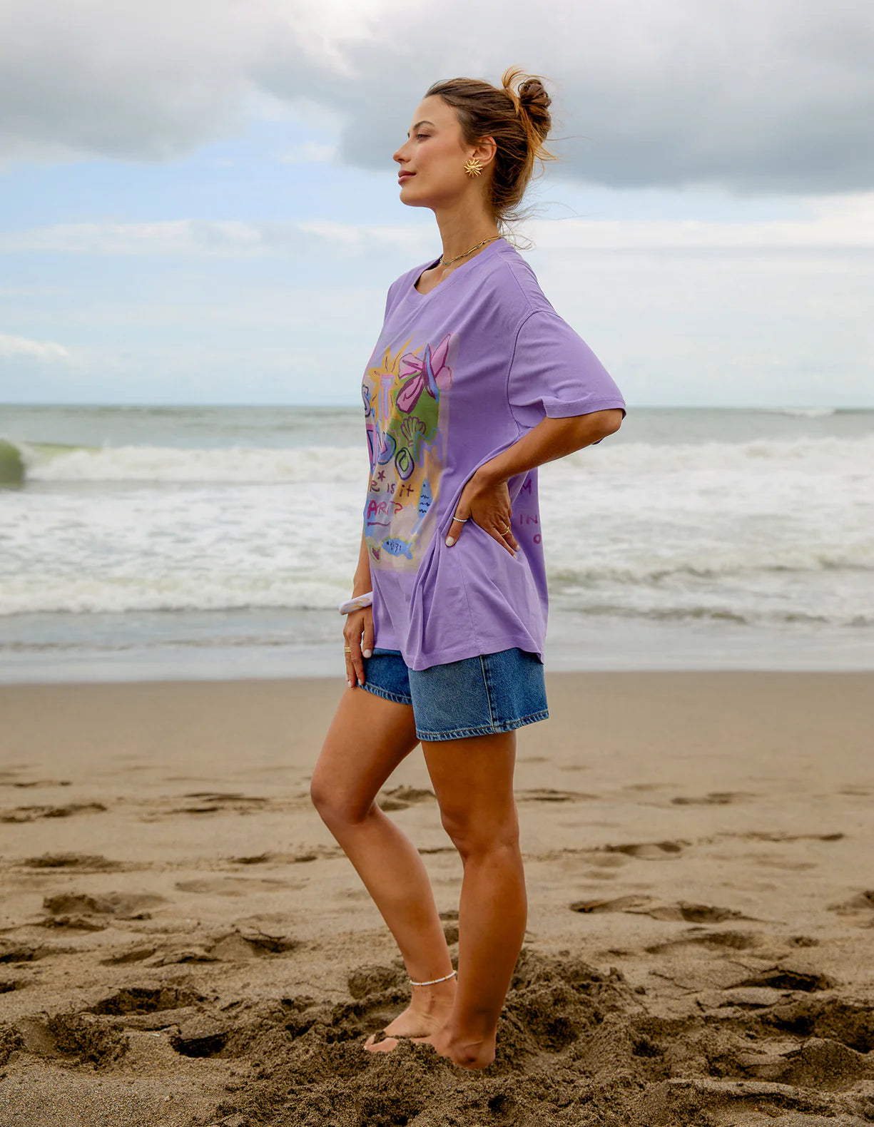 Random And Art Tee Lavender