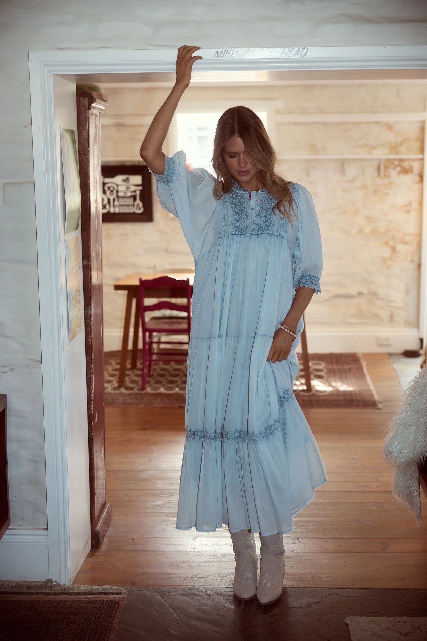 Phoebe Dress-Light Blue