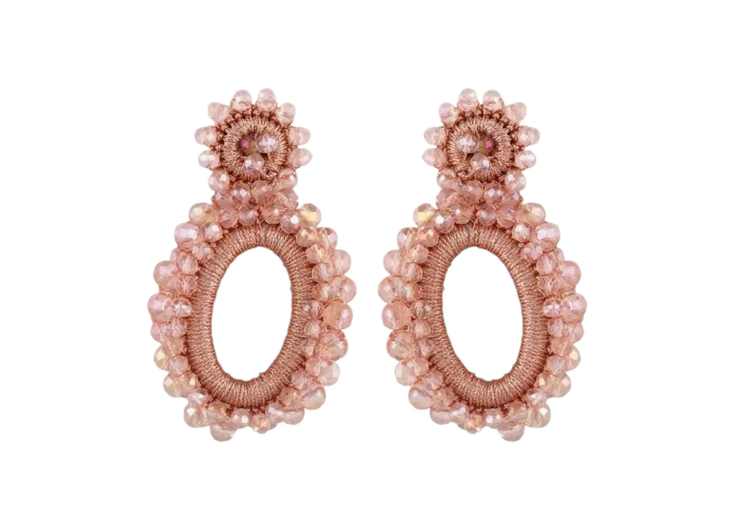 Belle Rose Beaded Statement Earrings