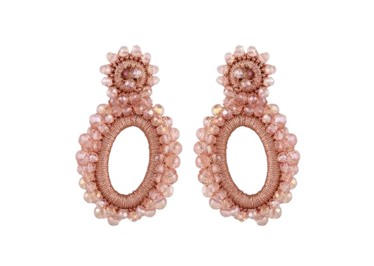 Belle Rose Beaded Statement Earrings