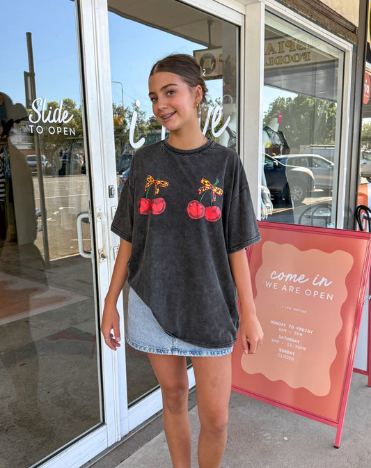 Cherry Charm Oversized Tee