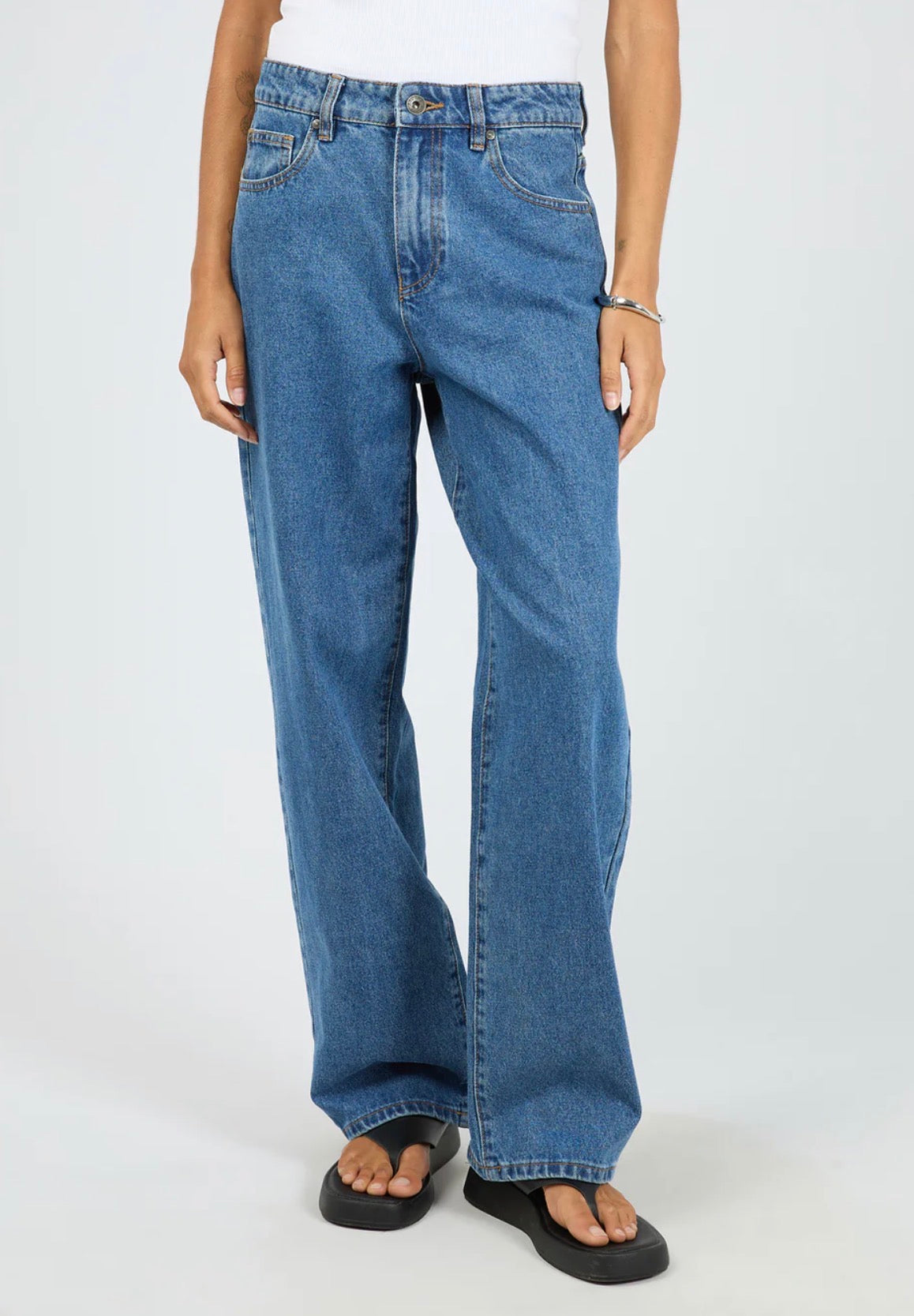 JADE BAGGY JEAN MID BLUE