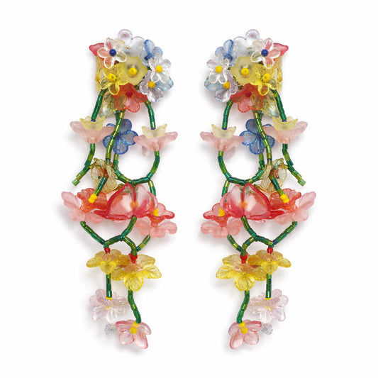 Iris Statement Beaded Earrings