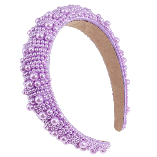 Blaire Pearl Lilac Beaded Headband
