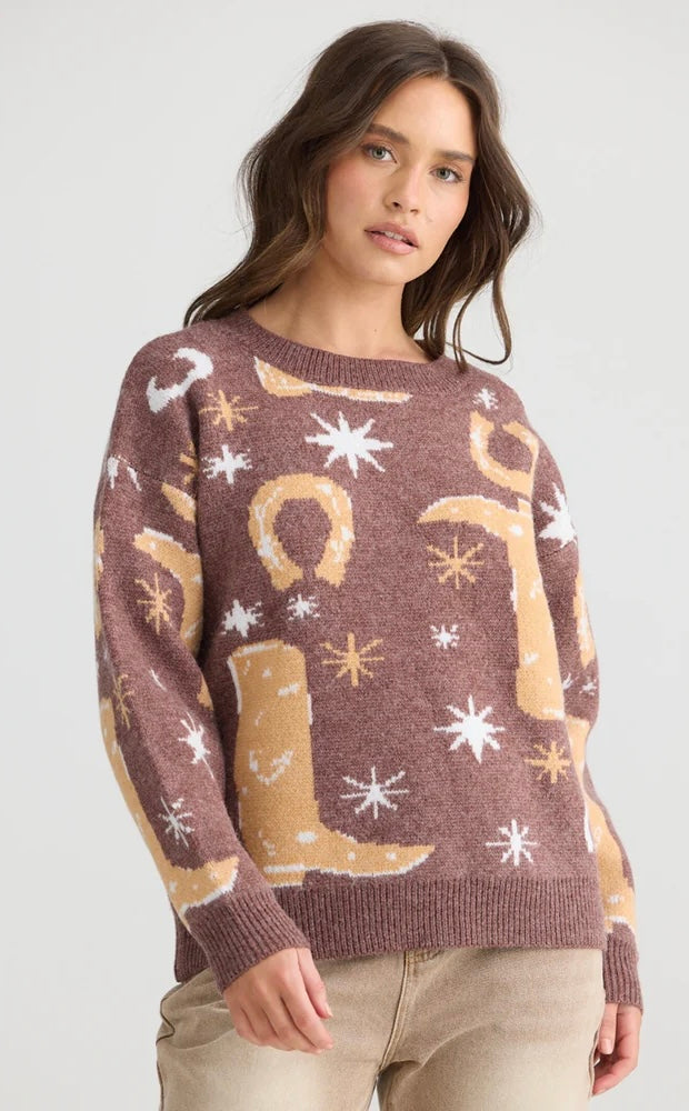Knit Lucky Boots - Chocolate