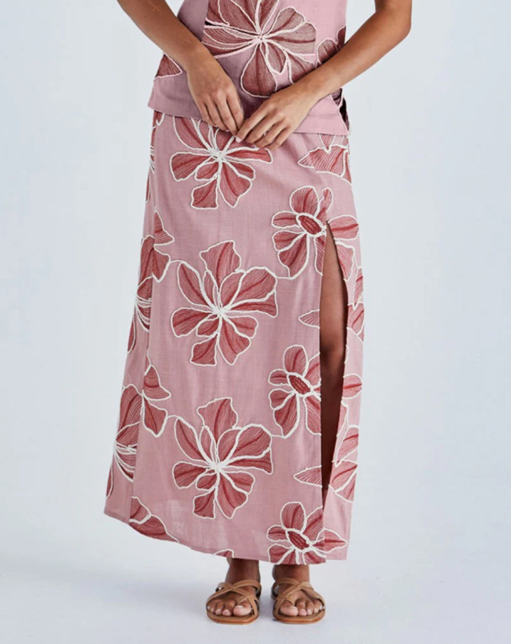 FINLEY SKIRT - PINK/RED