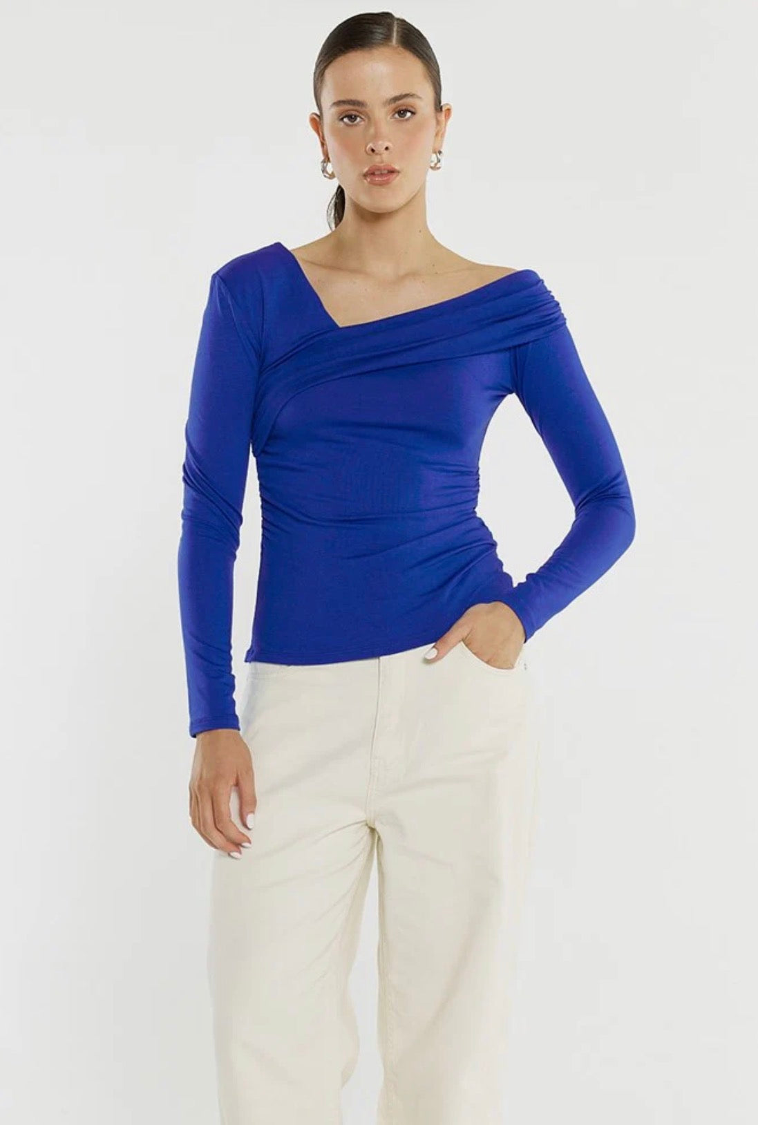 Tess Asymmetric Top - Cobalt