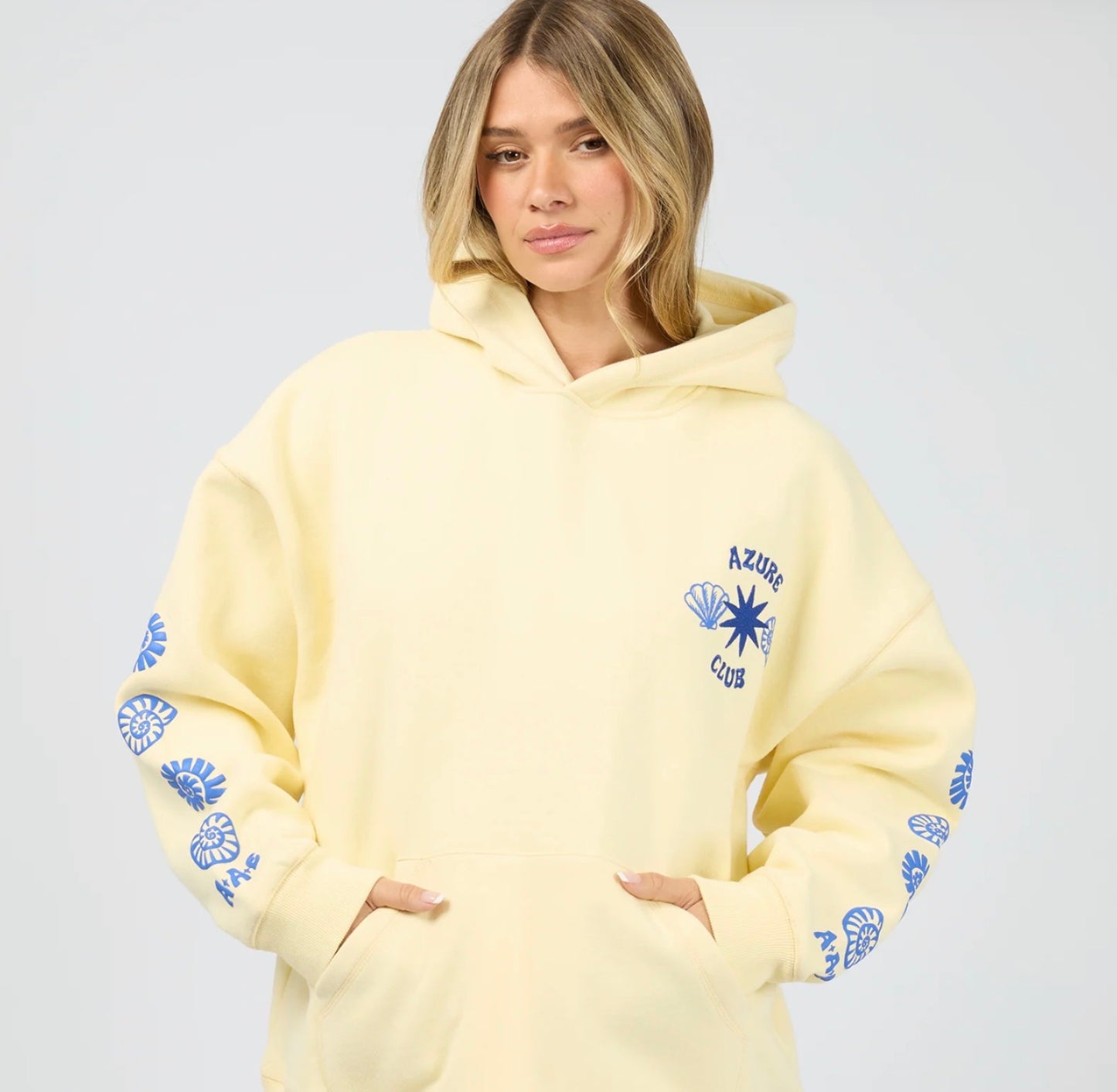 AZURE CLUB RELAXED HOODIE YELLOW